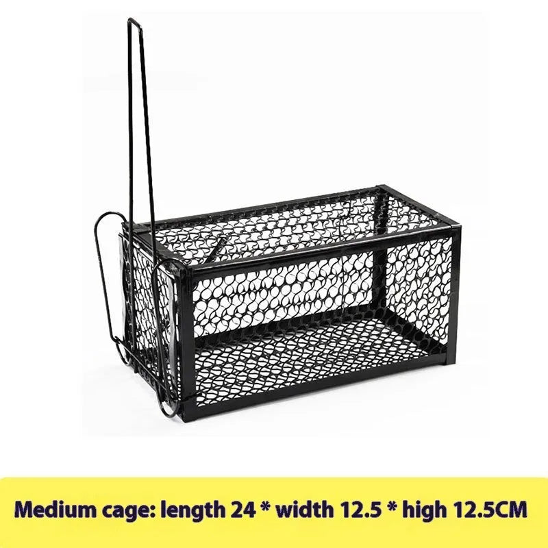 Automatic mouse cage trap for indoor rodent control in three size options