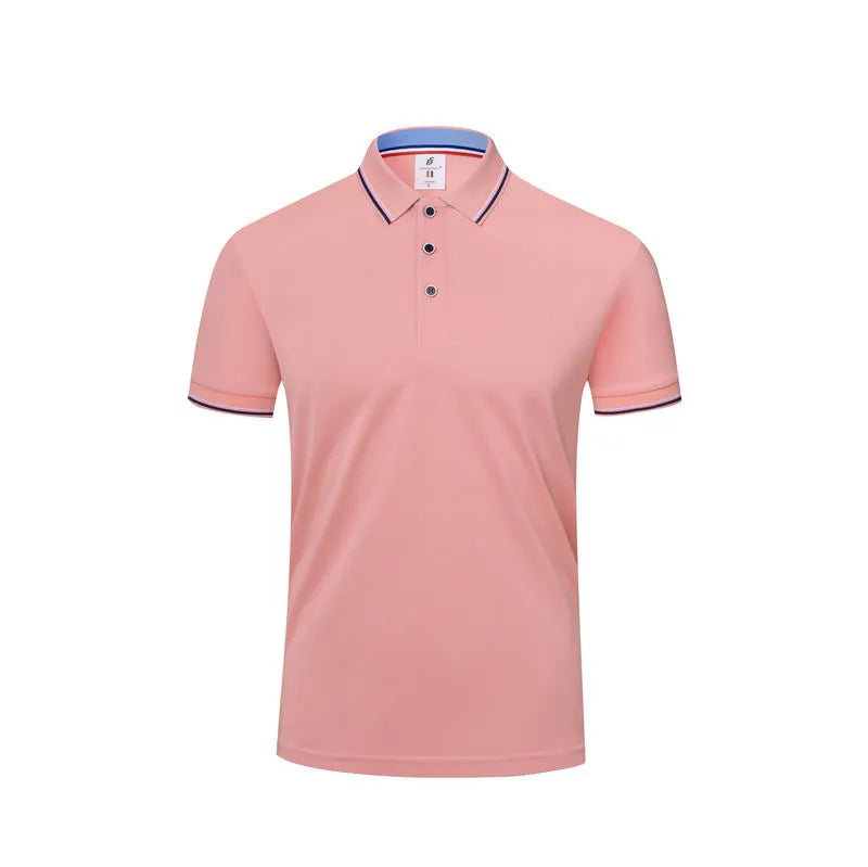 Short sleeve lapel embryo shirt in straight pullover style, polyester cotton blend, navy blue colour
