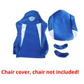 Dustproof polyester chair cover set for home computer chair, 80x88cm, black red, with armrest covers