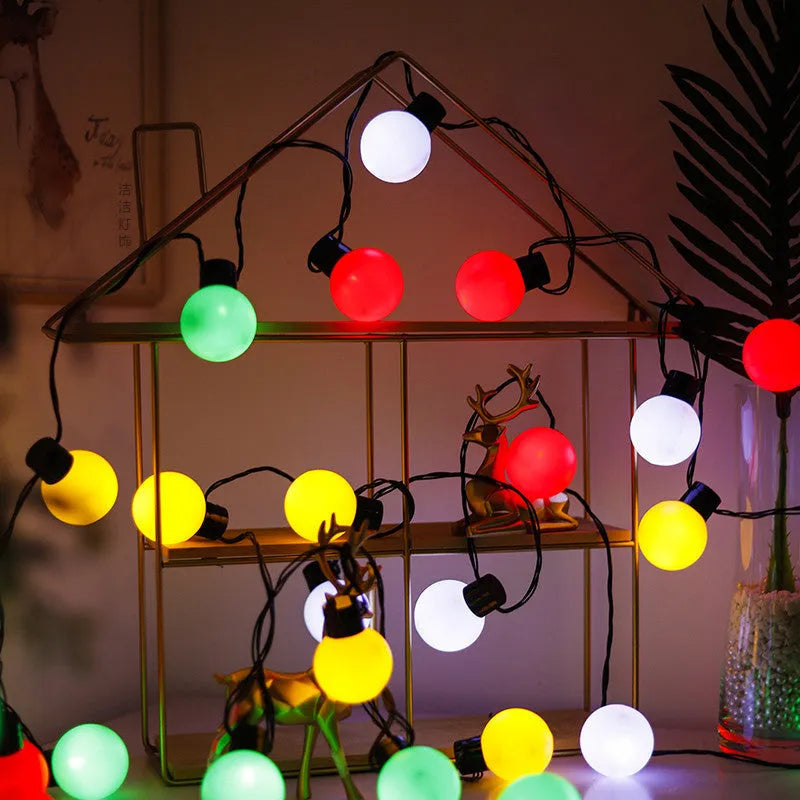 10 metre solar-powered decorative string lights with 40 LED bulbs for outdoor festival and garden use