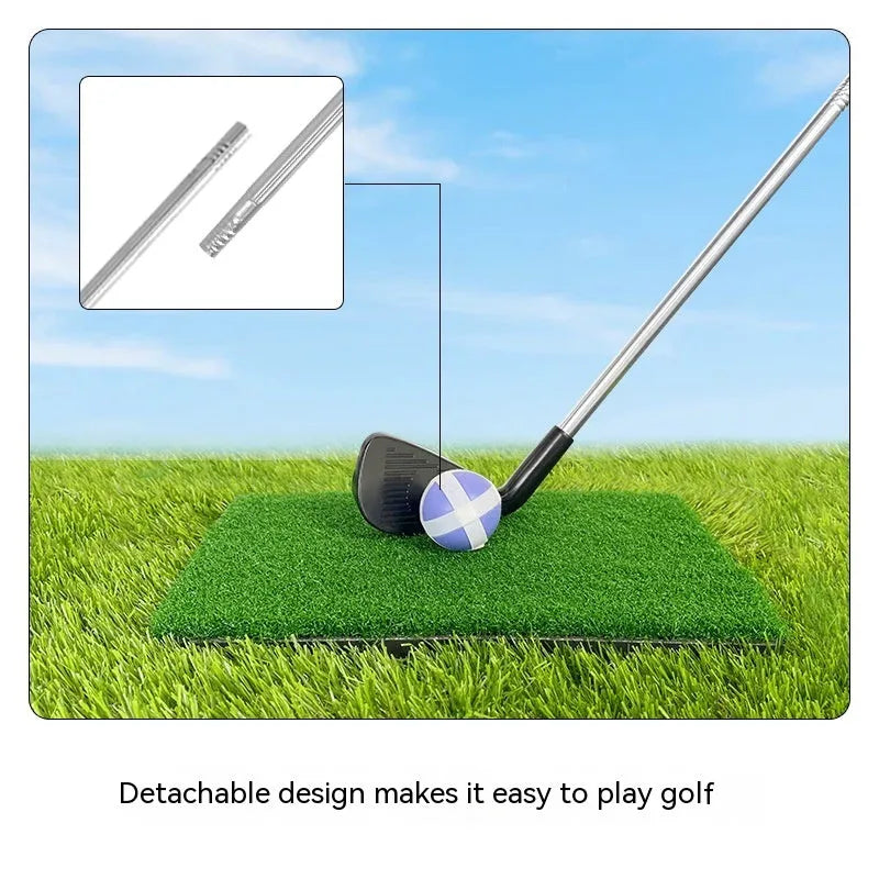 Golf metal club set with adult and child size options for outdoor practice