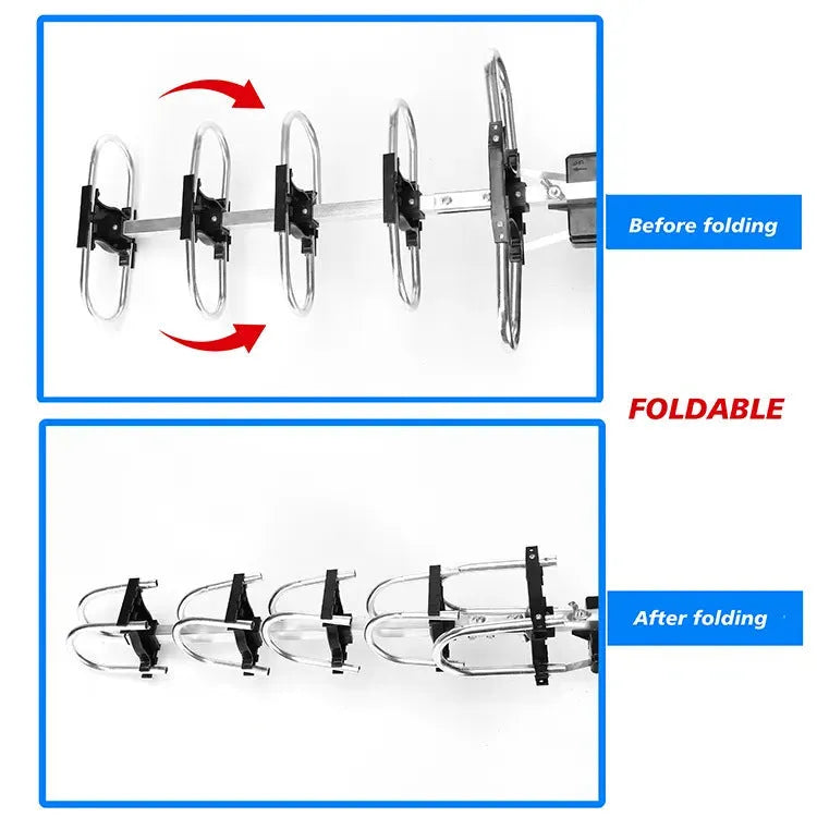 GR-1002 outdoor digital television antenna receiver with rotatable high-gain design