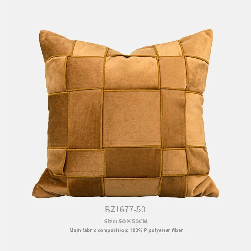 Square 50x50cm woven chenille decorative cushion in a choice of colours.
