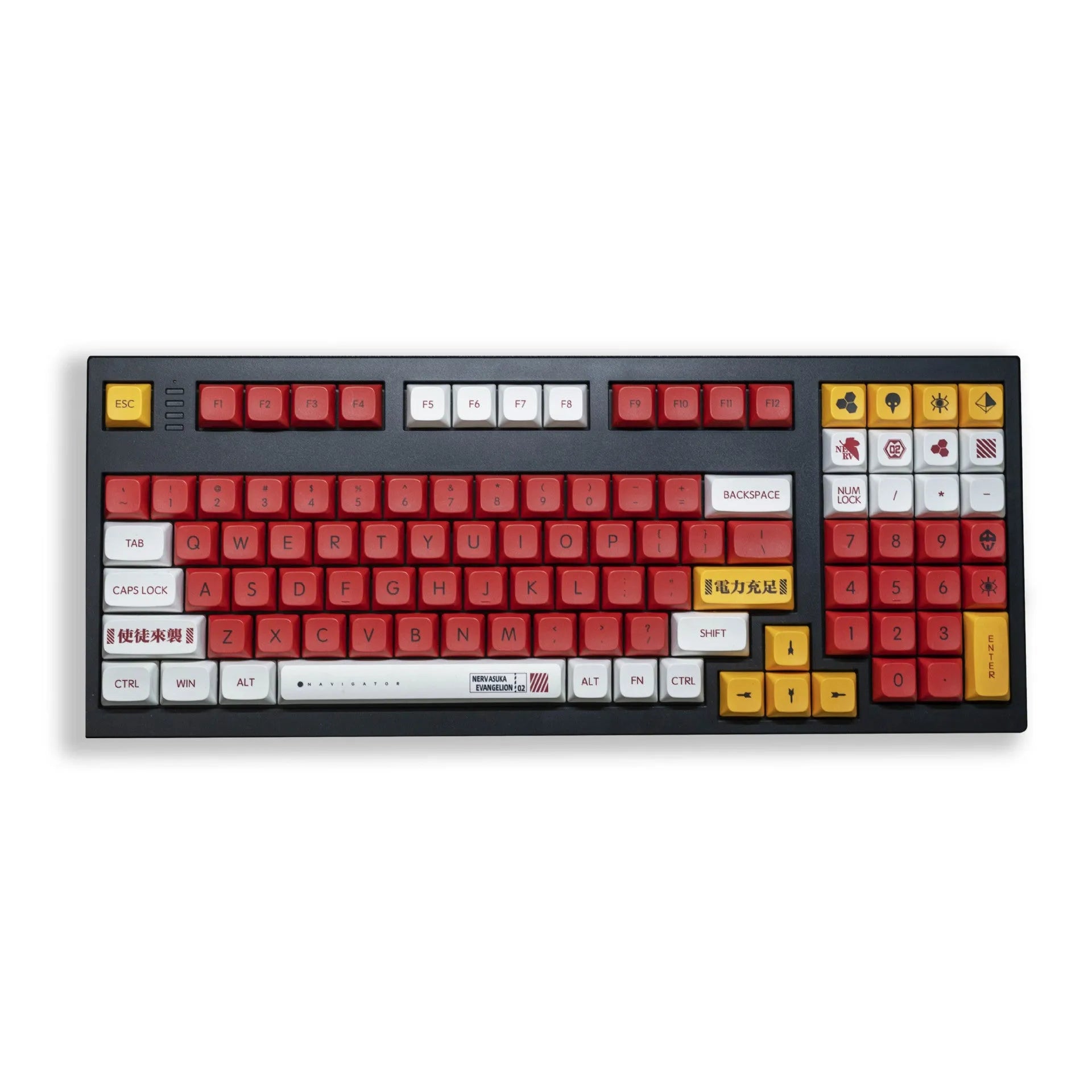 138-piece PBT key cap set with blue and pink boy and girl colour matching designs for mechanical keyboards.