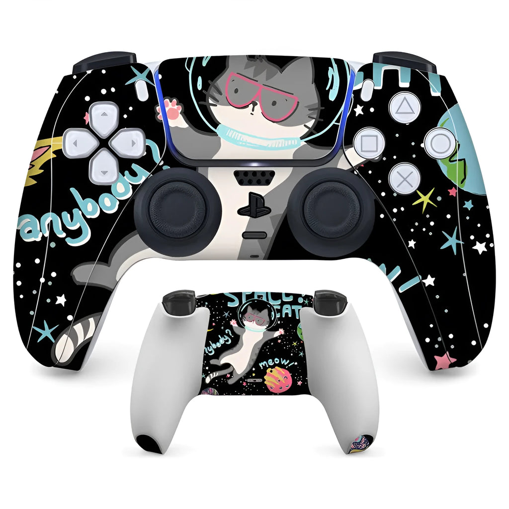 PS5 controller protection stickers with micro-frosted surface for scratch resistance and improved grip