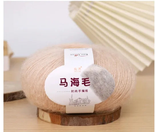 Mohair wool ball for DIY scarf knitting in multiple colour options