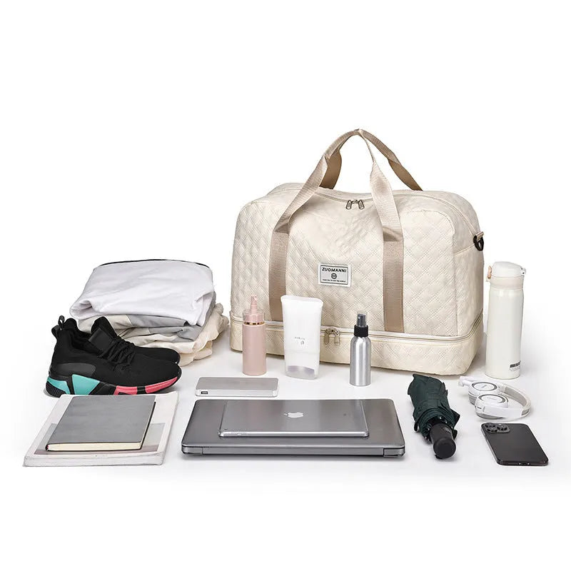 Large polyester oxford cloth leisure travel bag with a 36-55 litre capacity for buggies.