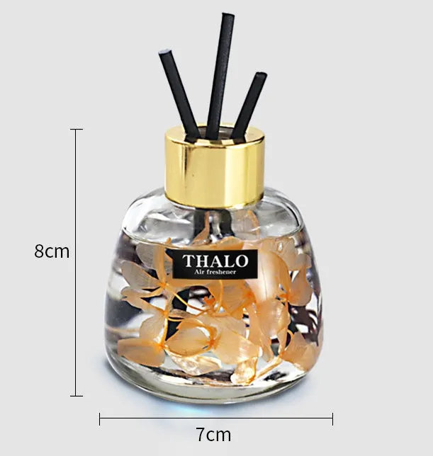 Glass car perfume ornament bottle with loose incense function in various colour options
