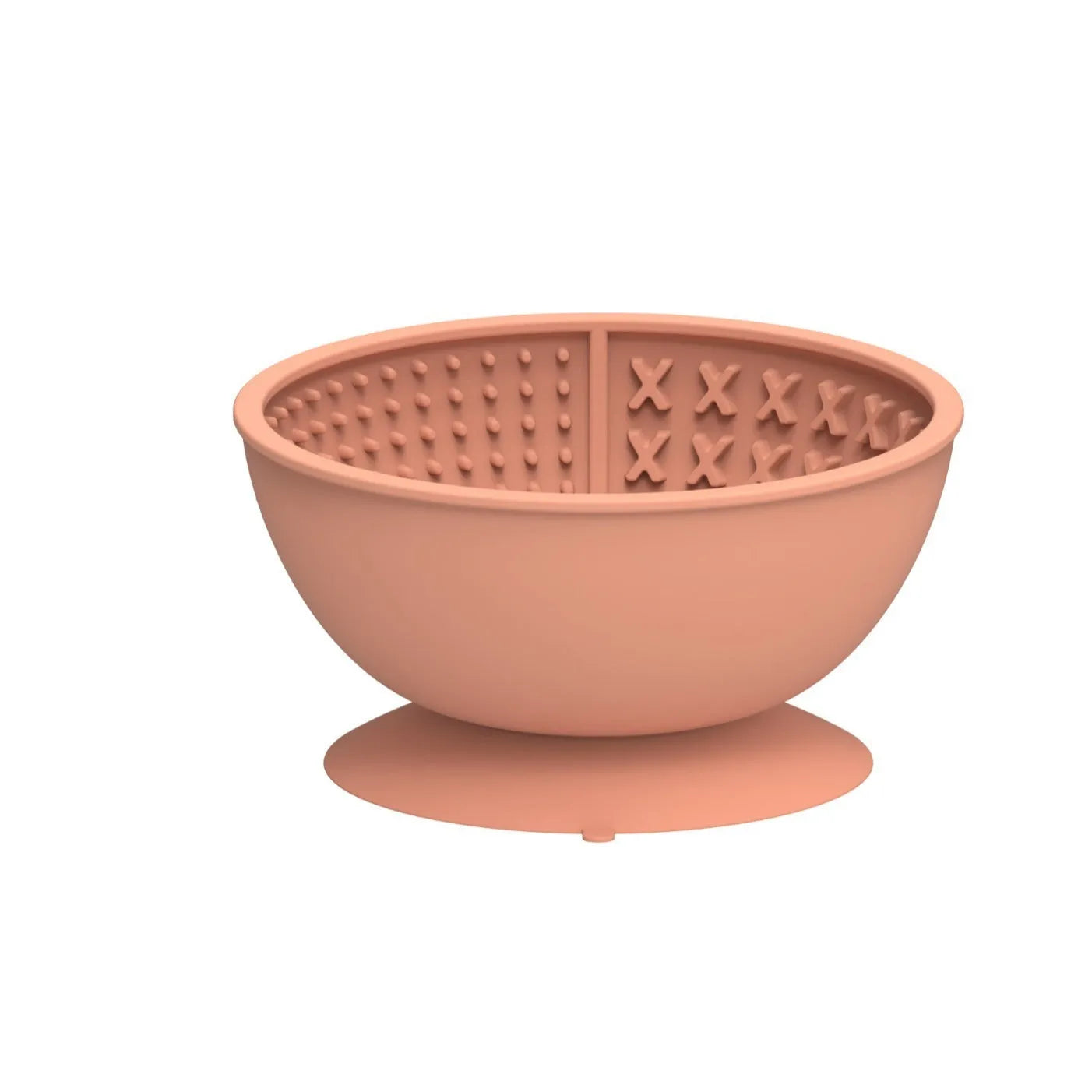 Cyan silicone pet licking mat slow feeding bowl with suction cup base