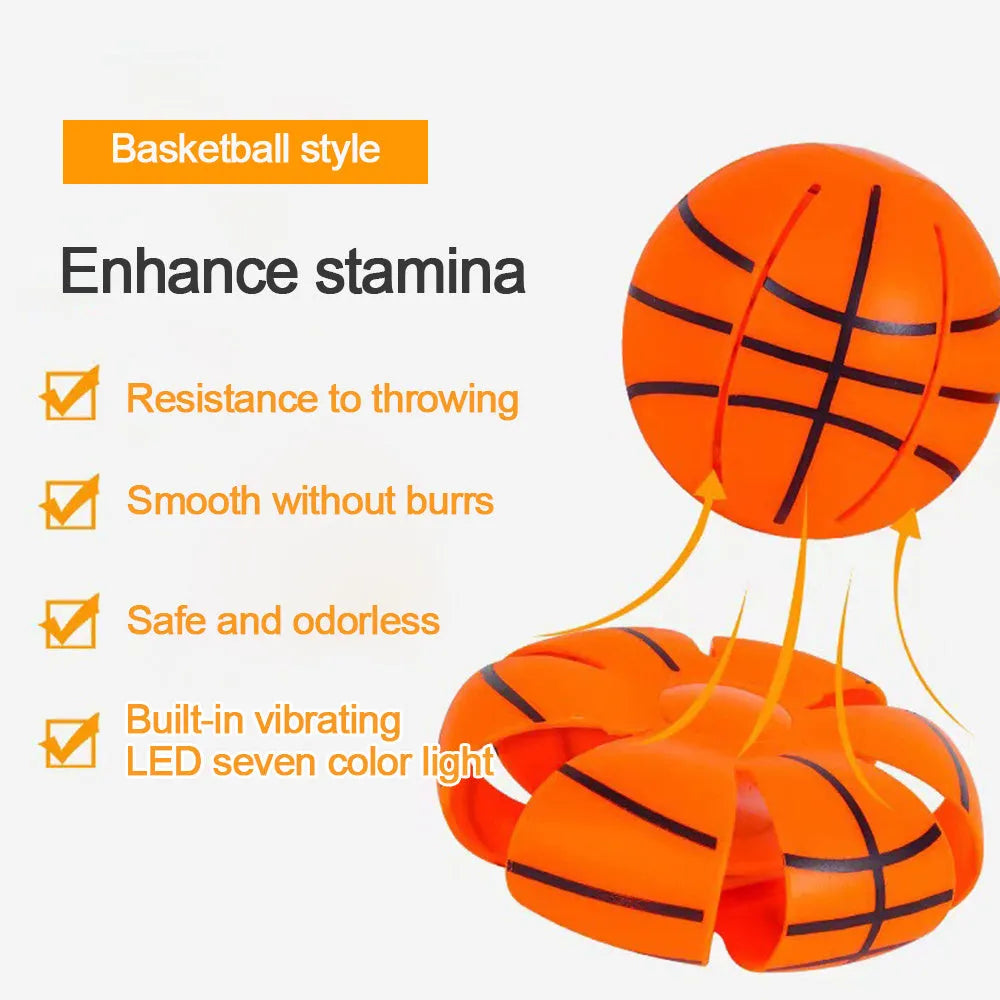 Interactive plastic dog toy showing ball and flying disc transformation modes in orange colour