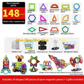 Magnetic building blocks set of plastic tiles in assorted colours for children ages 3-6
