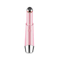 Mini eye massager electric vibration anti-ageing wrinkle removal pen in Pink and White with USB charging cable