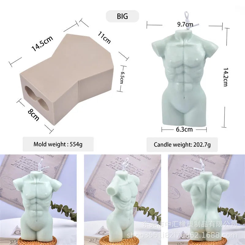 Geometric-shaped silicone mold for candles and aromatherapy plasters showing two cavity sizes.