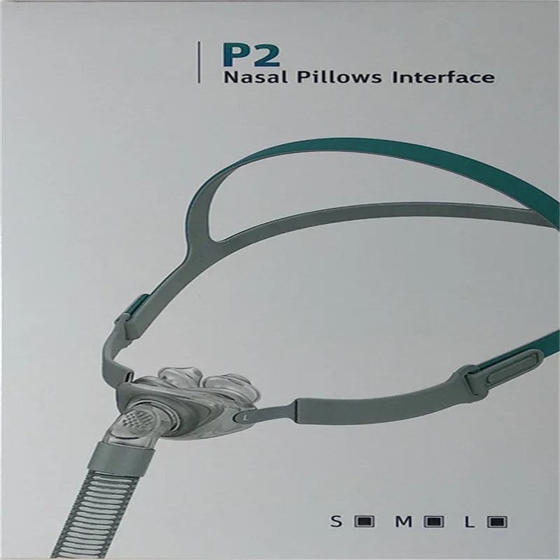 Ventilator nasal pillow set with silicone nose pads, cushion, and plastic headband