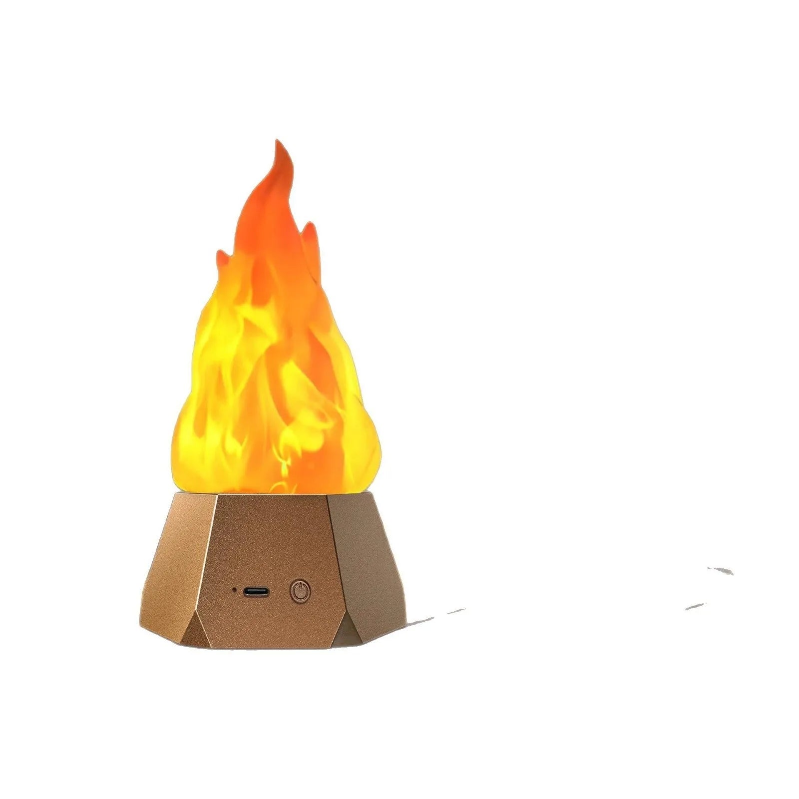 Solar-powered flame-shaped decorative light with charging base for outdoor camping and courtyard illumination