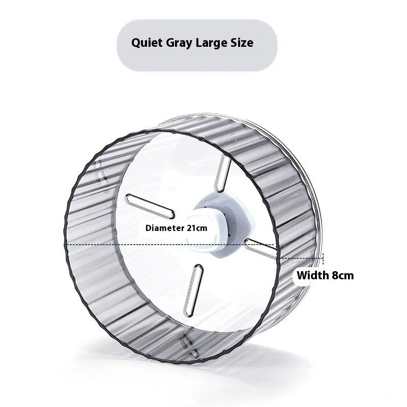 21cm diameter parrot exercise running wheel in transparent plastic for bird cage enrichment