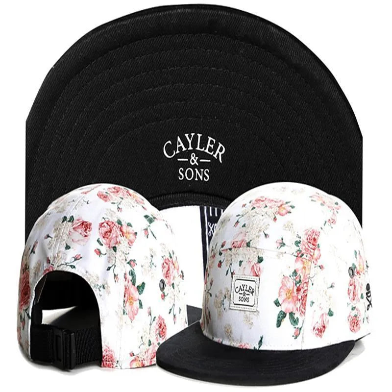 Cotton snapback baseball cap with adjustable back, black colour, side view