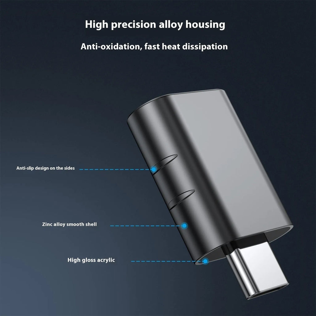 Champagne Gold USB data and charging converter with zinc alloy shell