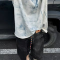 Korean version loose fit T-shirt with choice of printing, tie dye, painting or dirty wash effect