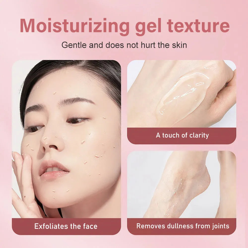 132g moisturising facial exfoliating gel scrub in container