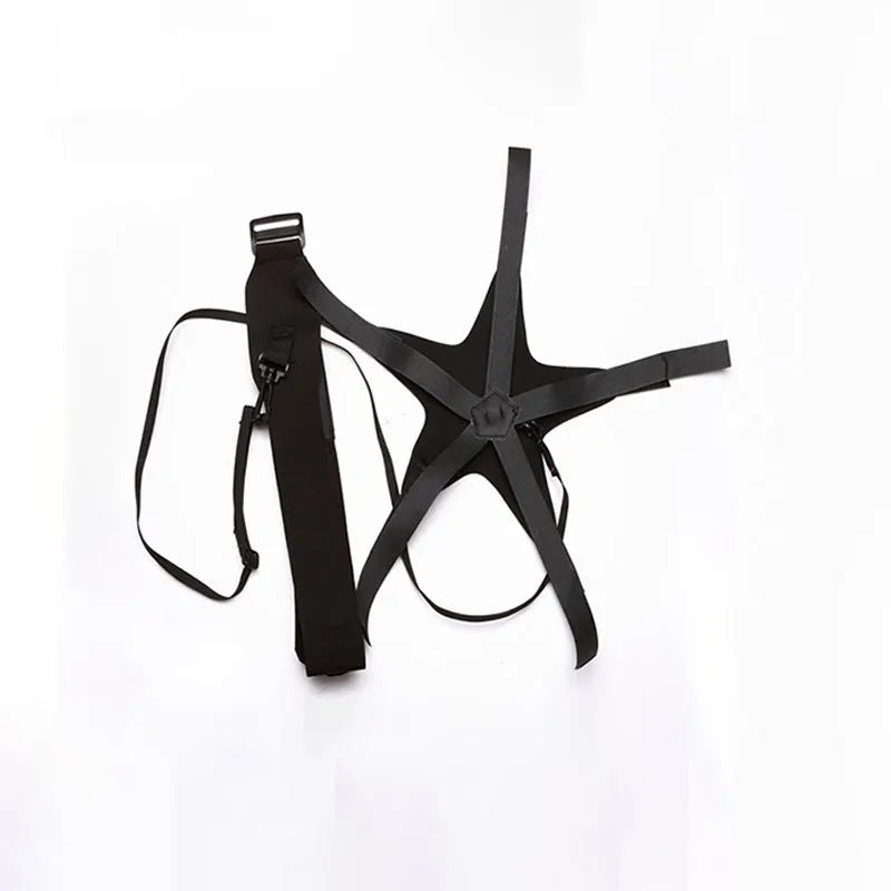 Black football juggling belt training equipment with 2 metre length for foot basket row exercises