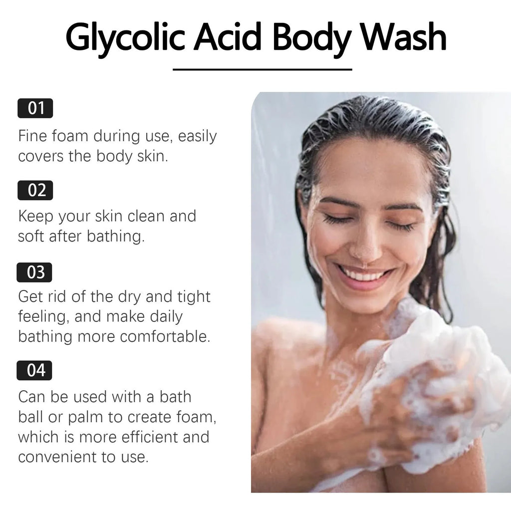 Soothing and moisturising shower gel with retinol and azelaic acid in a 100ml white bottle