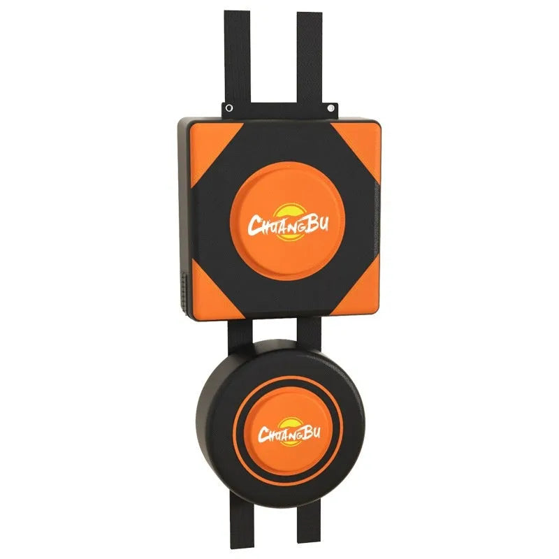 Wall-mounted boxing training target in PU leather with hanging hardware
