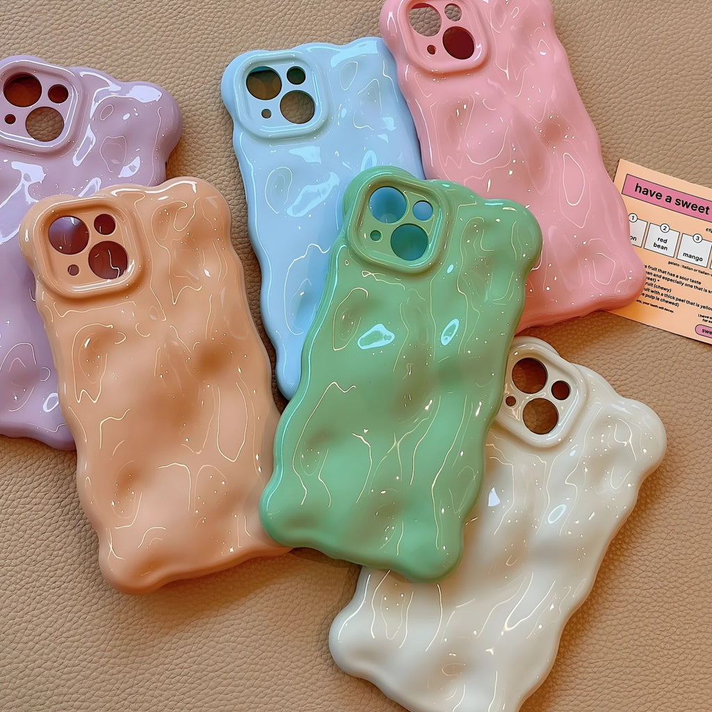New irregular meteorite pattern TPU phone case in solid colour, anti-drop design, fits iPhone 14ProMax