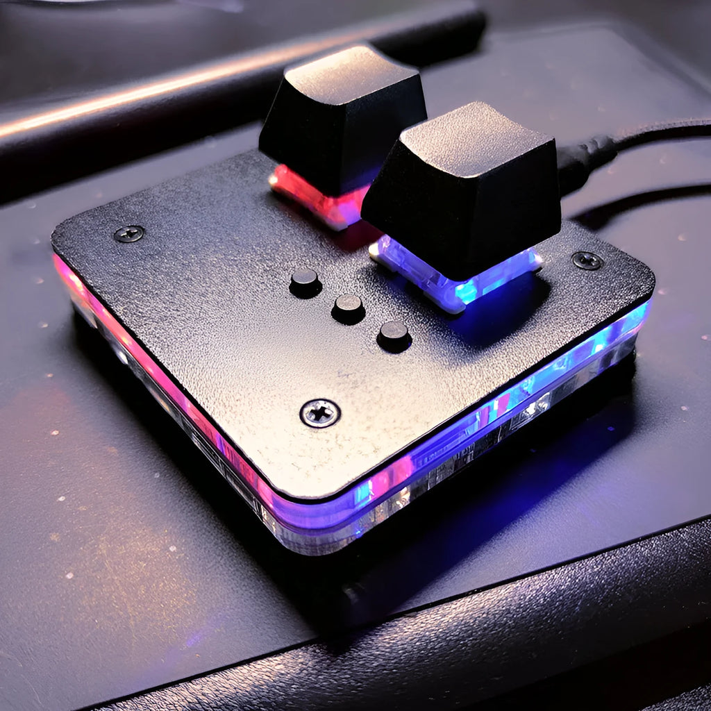 Mini multimedia keyboard with USB cable in black, grey, pink, or white colours