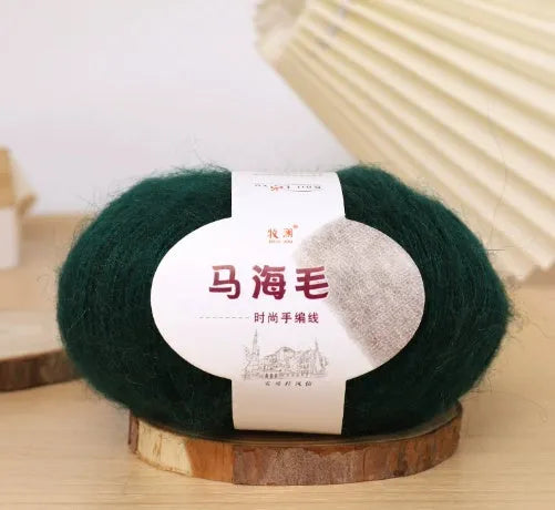 Mohair wool ball for DIY scarf knitting in multiple colour options