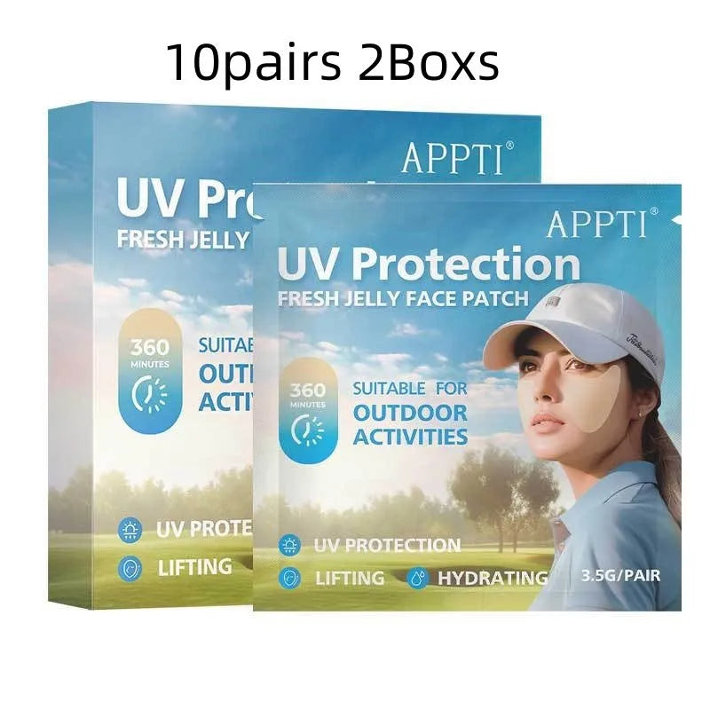UV-proof outdoor sports protection eye masks in packaging showing 5-pair or 10-pair options