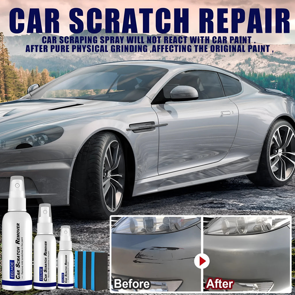Car paint scratch repair spray canister with sealing glaze formula for automotive surface renovation