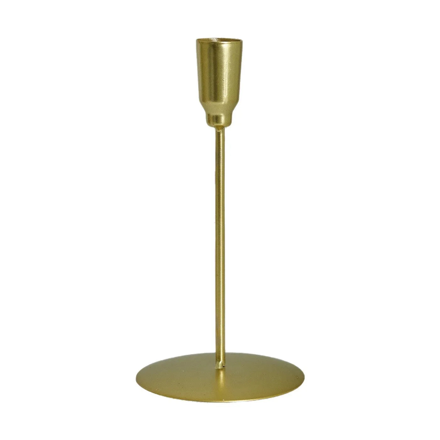 Handmade iron dining table candle ornament in gold colour available in multiple sizes