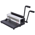 Leisheng 34-hole adjustable iron ring binding machine in black on a desk