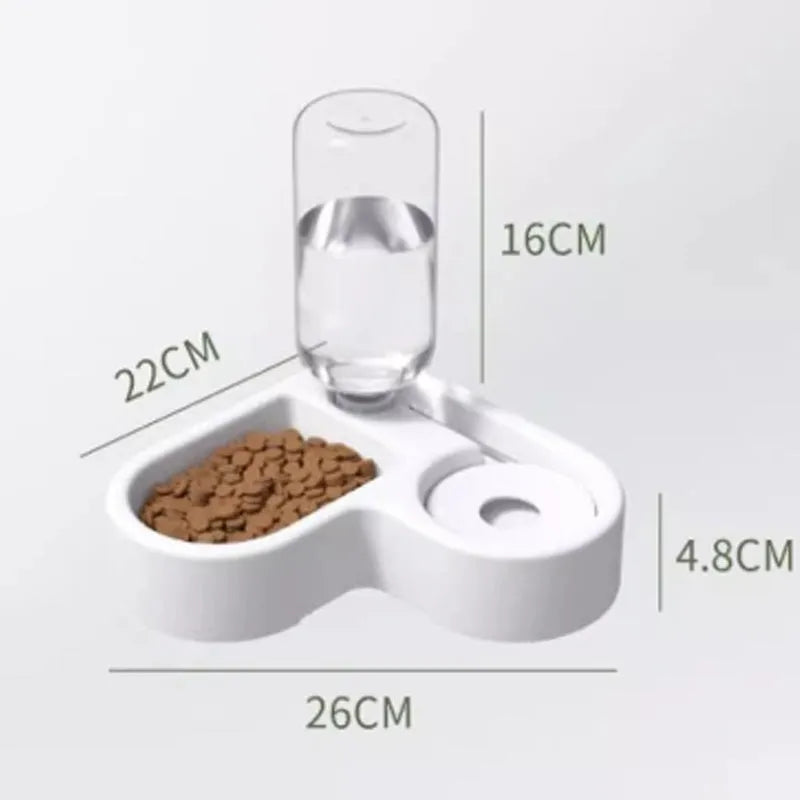 White automatic cat water fountain with 2.5L capacity and quiet pump operation