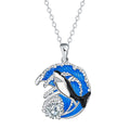 Women's shark necklace with copper pendant and cross chain, adjustable 41-50cm length