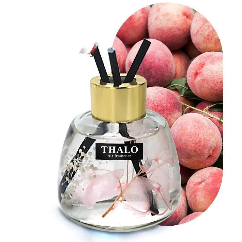 Glass car perfume ornament bottle with loose incense function in various colour options