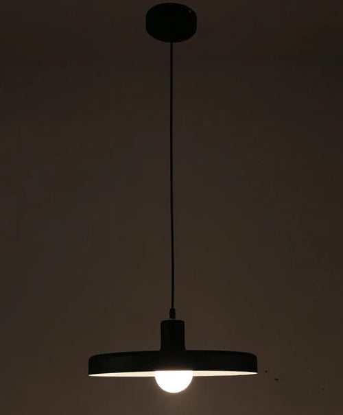 Aluminium alloy coffee shop chandelier in black, shown in three size options: 35cm, 50cm, and 60cm diameter.