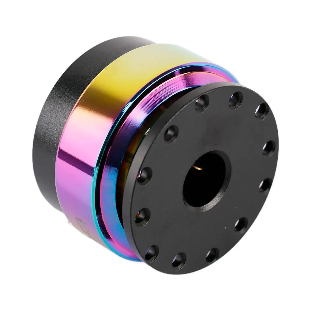 Colourful aluminium quick-release steering wheel hub adapter for car modifications