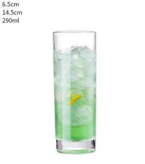 Transparent lead-free glass cocktail glass with seamless flat base and satin-board wall design