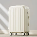 Small lightweight password suitcase trolley case with striped pattern and universal wheels in multiple colours
