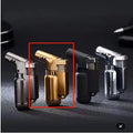 HB805-1 full metal windproof lighter in black, gold, grey, or silver finish