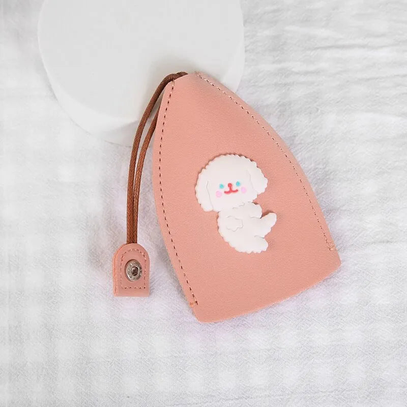 Colourful cartoon pull-out key case in PU leather for car key protection