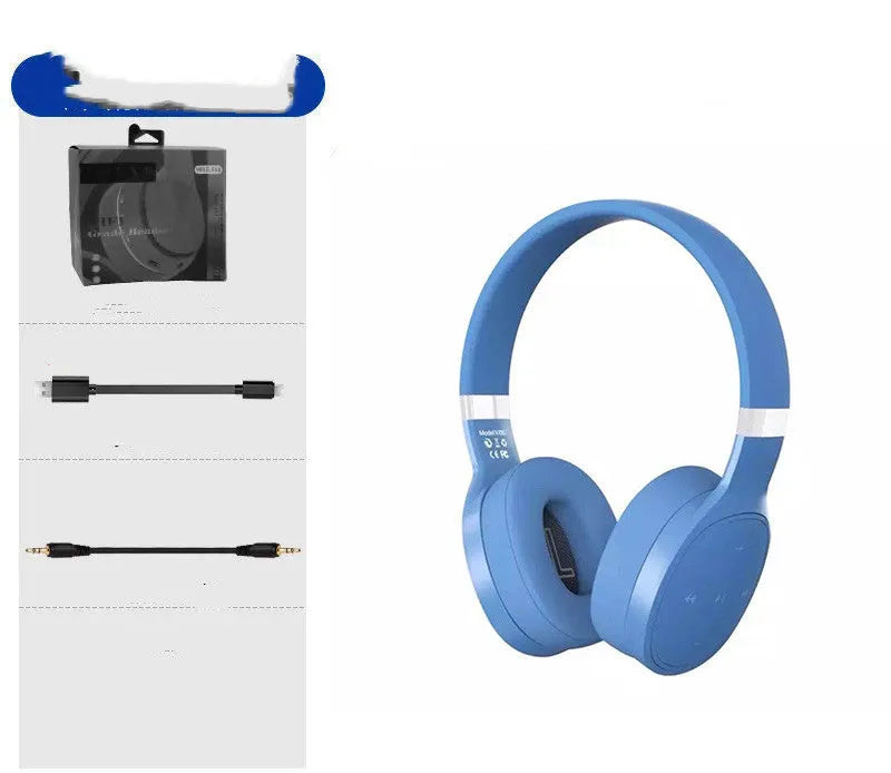 Wireless Bluetooth headset with long battery life in white colour option, head-mounted design