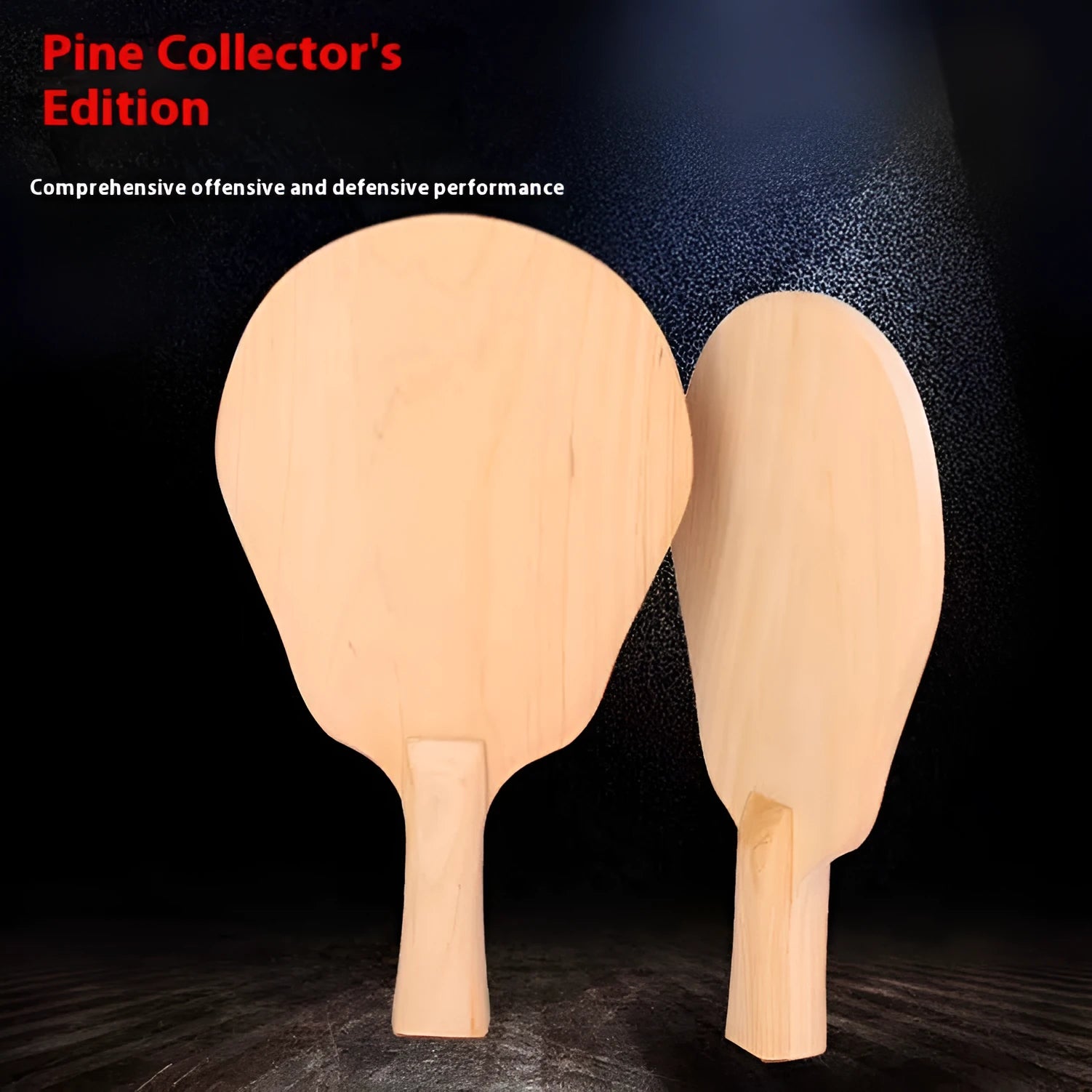 Single layer solid cypress wood table tennis racket bottom plate with horizontal ST handle, 6mm thickness