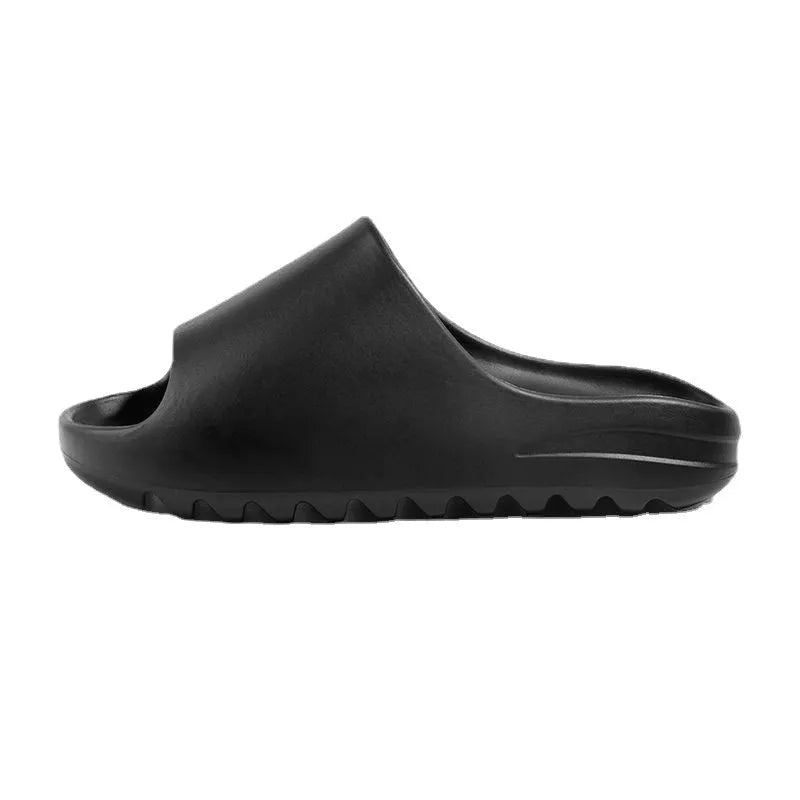 Women's beach slippers with thick EVA soles in beige, black, brown, and green colour options