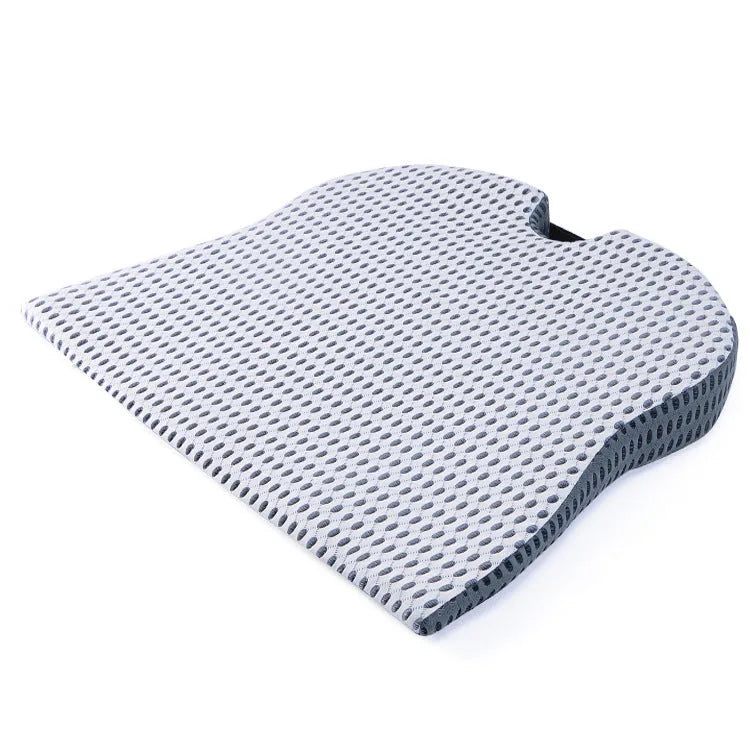 Regular size memory foam seat cushion with a fixed strap in solid black, grey, or white.