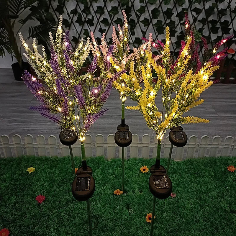 74cm solar powered garden light with flower-shaped design and IP55 waterproof rating for outdoor use