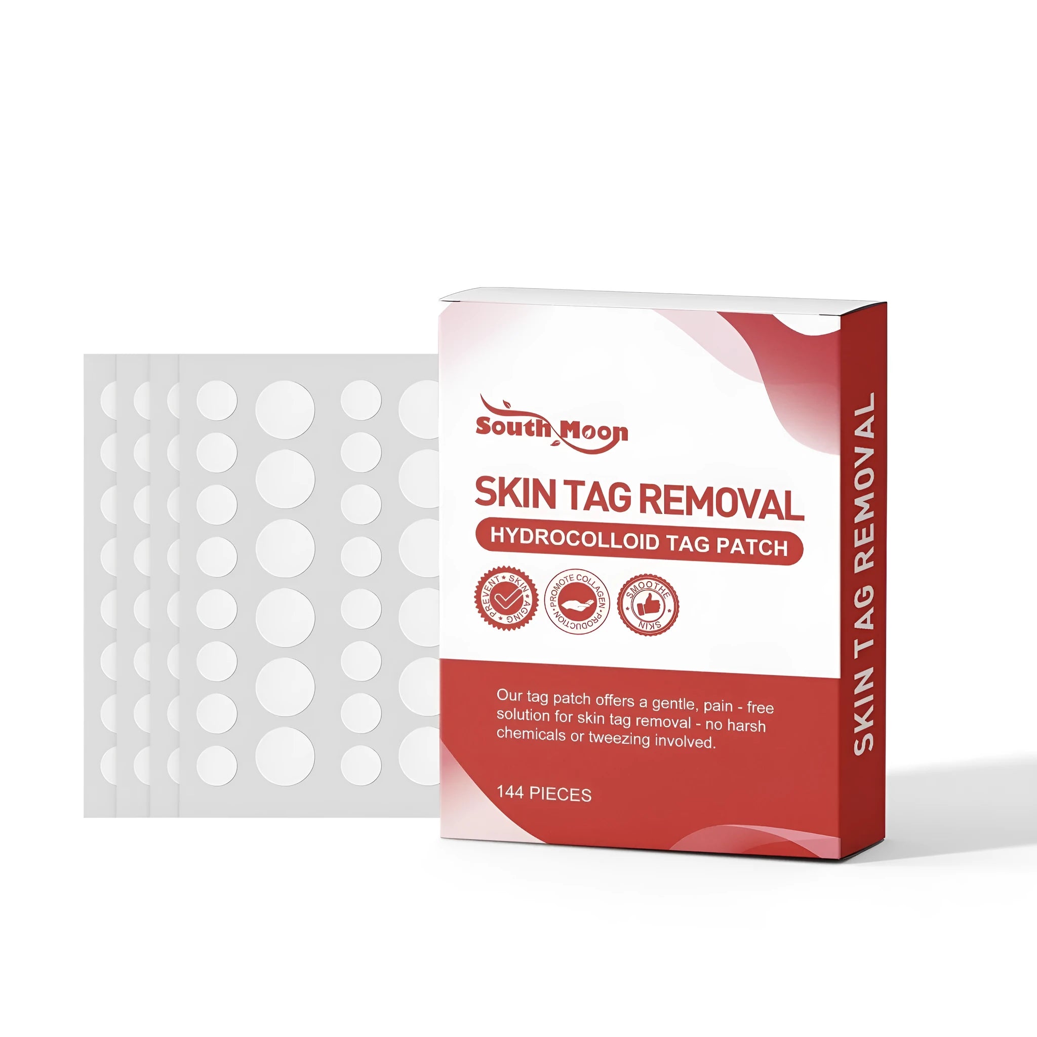 Pack of 144 skin removal care patches with mint leaf extract for post-procedure skincare