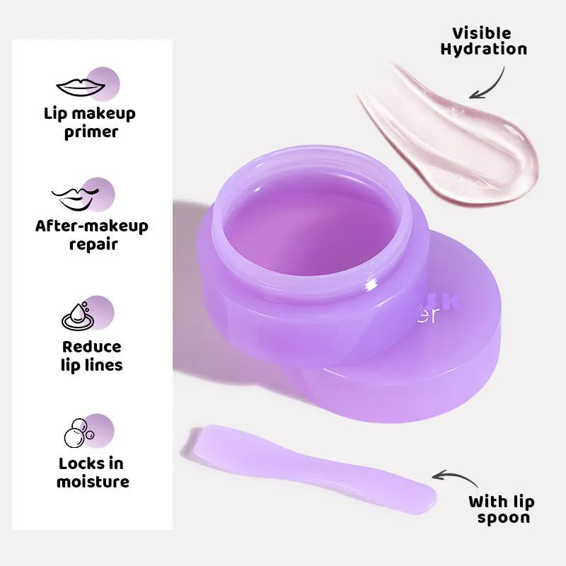 Exfoliating hydrating lip balm 10ml tube with a separate plastic scraper applicator